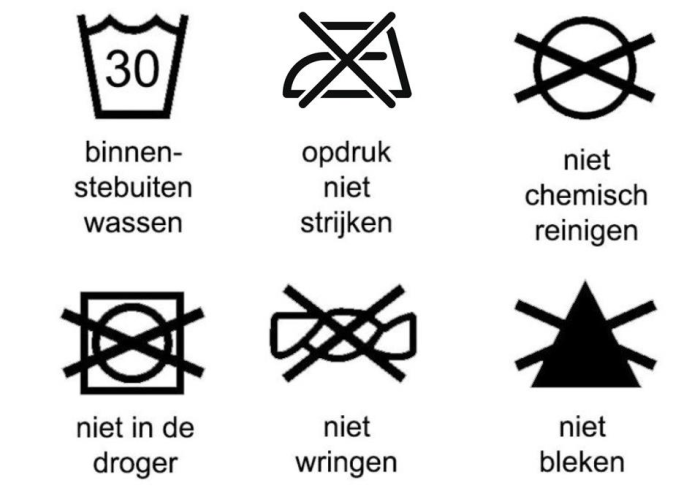 Wasvoorschrift Kleding.fw